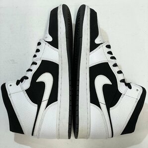 27cm AIR JORDAN 1 MID 554724-113 エア ジョーダン 1 ミッド ホワイト ブラック メンズ スニーカー QM 106343の画像4