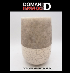 <DOMANI Collection>DOMANI MINSK VASE 24_ old Domani minsk base _ records out of production color white 