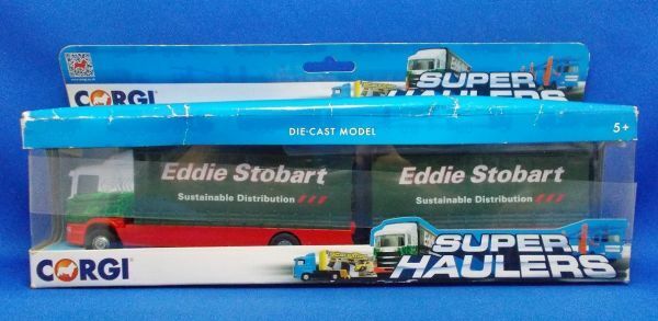 未使用 Corgi 1/64 SuperHaulers Eddie Stobart ダブルコンテナトラック フルトレーラー ダイキャストミニカー 京商 コーギー