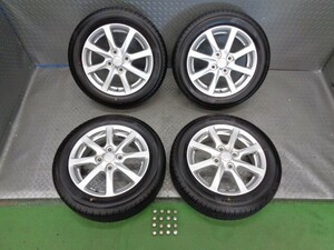 バリ山! 美品 LA600S タント カスタム 純正 14 インチ ホイール タイヤ 4本 155/65R14 4.5J 100 4穴 4H ムーブ コンテ ウェイク ミライース