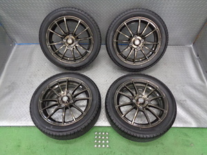 バリ山! Weds sport SA-15R 15 インチ 軽量 ホイール タイヤ 4本 165/55R15 5J 100 4穴 4H ワゴンR タント スペーシア N-BOX ムーブ ラパン