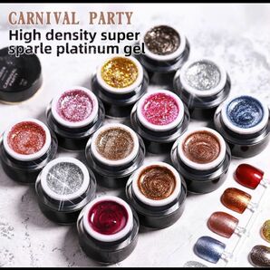 VENDEENI CARNIVAL PARTY Glitter Platinum Gel 12色の和風グリッタージェル ②