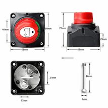 YFFSFDC バッテリー切換 スイッチ 12V-48V （275A）ON-OFF 切断スイッチ 防水 バッテリーアイソレーター バッテリー切断スイ_画像2