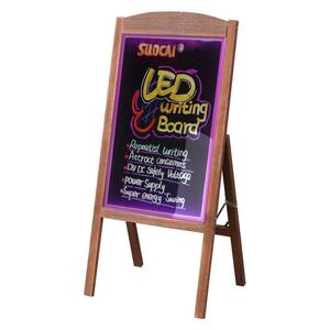 LED 立て看板 A型 光る看板 看板 スタンド 屋外 高さ90cm 木製 ウェルカムボード メニューボード 電飾看板 リモコン付き 折り畳み可能