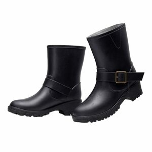  rain boots boots rain shoes lady's Short short boots waterproof light weight snow rain gardening gardening fishing farm work belt slip prevention PVC (m