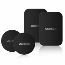 UGREEN メタルプレート マグネット プレート スマホ 金属プレート 薄い 粘着固定 3Ｍ製 両面テープ 車載ホルダー 貼替用 丸と四角 4枚セ_画像1