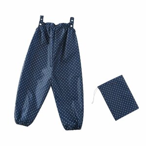 [Litchii Guusii] Play wear . sand place put on adjustment possibility playing put on baby Kids 80cm - 110cm correspondence polka dot pattern overall .