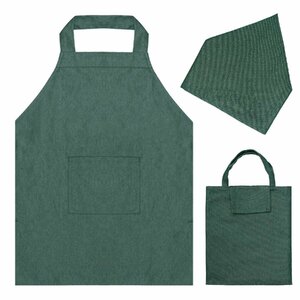 BIGHAS Kids apron 3 point set child triangle width pouch bag plain man girl color .. not doing dust . attaching difficult ( lower classes for (120~1