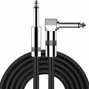 ギターシールド ギターケーブル 長さ1.8m S-L型プラグ ベース シールド 高耐久ナイロン 断線しにくい 楽器用ケーブル ベース/キーボード/ア