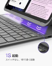 Inateck iPad 第10世代 超軽量 キーボードケース 11インチiPad Pro 第4/3/2/1世代、10.9 インチiPad Air_画像4