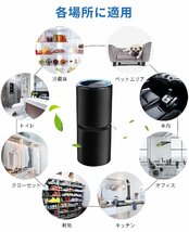 Sugarman 車用空気清浄機 車載 空気清浄機 卓上 小型 イオン発生器 1000万個高密度マイナスイオン USB充電式 2段階風量設定 LED_画像7