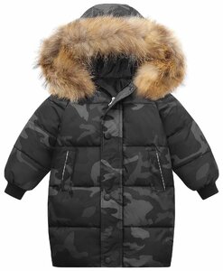 [Panegy] Kids coat child clothes man down jacket girl outer child long height with a hood . pretty commuting to kindergarten going to school outing ka