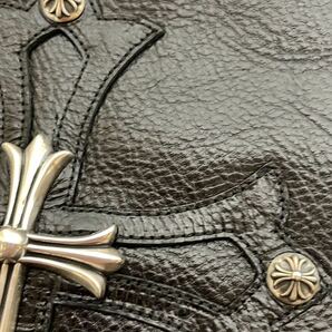 1円スタート！CHROME HEARTS クロムハーツ クラッチバッグ ラージクロス L字ファスナーの画像4