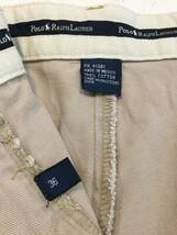 POLO RALPH LAUREN ポロラルフローレン 2タック メキシコ製 コットン ハーフパンツ チノショーツ W36 メンズL〜XL 大きめ【状態良好】242_画像10