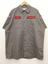 REDKAP レッドキャップ ワッペン 半袖ワークシャツ TEAM HALLIBURTON メンズXL〜 大きめ 【良品】242_画像1