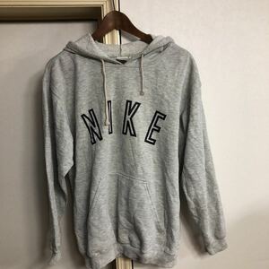 90s 銀タグ ビッグロゴ NIKE パーカー 霜降りグレー プルオーバー ナイキ ビンテージ M