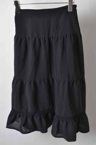 Lql5-0598*lautreamont lautraremon*Черная средняя юбка с длинами черная 1