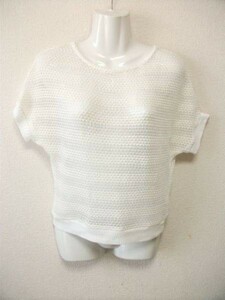 assk2-403* Kids child clothes border summer knitted white ound-necked size 150