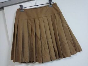 jjyk5-665 earth music&ecology Earth Music and ecology skirt pleat Mini Camel light brown S