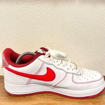 NIKE AIR FORCE 1 '07 ナイキ エア フォース ワン ホワイト レッド メンズ DA8478-101 ローカットスニーカー 25.5cm 美品_画像5