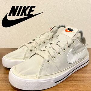 NIKE W COURT LEGACY CNVS ナイキ コート レガシー キャンバス グレー CZ0294-002 レディース ローカットスニーカー 23cm 