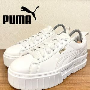 PUMA MAYZE CLASSIC WMNS プーマ メイズ クラシック ウィメンズ 384209-01 ホワイト ローカットスニーカー 23.5cm