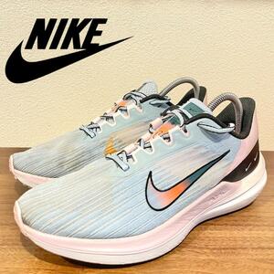 NIKE AIR ZOOM WINFLO 9 ナイキ エア ズーム フィンフロー ブルー レディース DD8686-500 ランニングシューズ 24.5cm