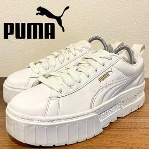 PUMA MAYZE CLASSIC WNS PUMA WHITE プーマ メイズ クラシック ウィメンズ 384209-01 ローカットスニーカー 24.5cm