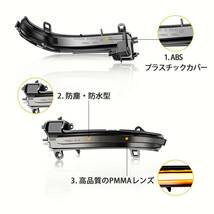 ＃MTET【左右セット】BMW用 LEDバックミラー 流れるウインカー シーケンシャル スモーク サイドマーカー 1/2/3/4シリーズ_画像5