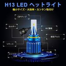 ＃9T8Z【2個セット】9012 LEDヘッドライト HIR2 LEDバルブ 車用 一体型 高輝度 純正交換 7200lmx2 6500K DC12~24V_画像6