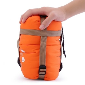 【新品・オレンジ色】OUTAD 通気性 超軽量 エンベロープ型 寝袋 320D アウトドア キャンプ 旅行 マルチファンクション ミニ 防水 通気性の画像2