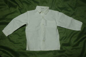  б/у одежда ##MUDDY GENTIF ребенок одежда Kids рубашка с длинным рукавом белый белый (100)
