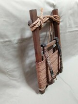 小さ目背負子しょいこ　飾り小型背負子　46×26cm アンティーク調オブジェ　古民具　古道具　農具_画像10