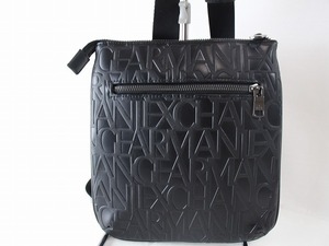 1円　新品同様　アルマーニエクスチェンジ　ARMANI EXCHANGE　★　ショルダーバッグ　ポシェット　★　ブラック　8946