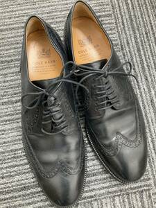 1円～　COLE HAAN メンズシューズ　革靴　ブラック　9E