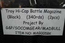 N1019 マルイM4シリーズ対応【G&P TROYトロイ ハイキャパ340Rds BATTLE MAGAZINE BK 2個セット】 GP-MAG005BK SOCOM GEARG&P/60_画像4