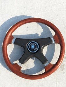  personal personal homologated ITALY wooden steering gear steering wheel wood NARDI Nardi horn attaching approximately 35cm