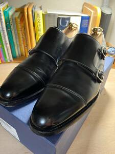 BARKER バーカー ダブルモンク UK6.5 ブラック 美品