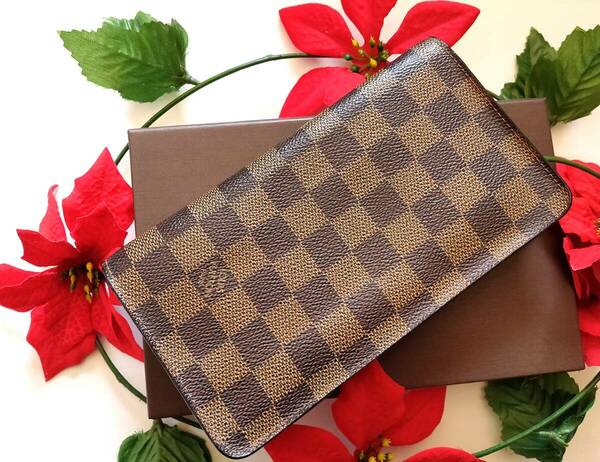 ★美品★LOUIS VUITTON ルイヴィトン ポルトモネジップ ダミエ M61728 ラウンドファスナー 長財布 財布★メンズ/レディース★送料無料★