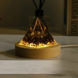 セレナイトピラミッド レイキヒーリングクリスタル チャクラ ポジティブエネルギー 瞑想 ゴールド 100mm 浄化してプラスエネルギーに変換