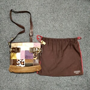 【TH0322】 COACH コーチ ショルダーバッグ パッチワーク H05S-3573 コーチ専用 保存袋付 ブランド ファッション コレクション 趣味 