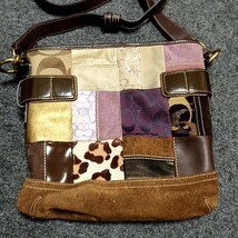 【TH0322】 COACH コーチ ショルダーバッグ パッチワーク H05S-3573 コーチ専用 保存袋付 ブランド ファッション コレクション 趣味 _画像3