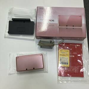 【TN0304】任天堂 3ds 本体 MISTY PINK 通電確認済み 付属品付き 動作確認済み説明書 箱付き ミスティーピンク ゲーム機 