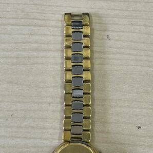 【F】Christian Dior クリスチャンディオール CD 腕時計 48133 クォーツ ゴールドカラー 電池切れ 不動品 動作未確認 の画像7