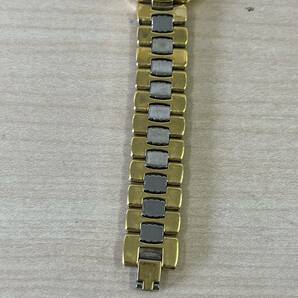 【F】Christian Dior クリスチャンディオール CD 腕時計 48133 クォーツ ゴールドカラー 電池切れ 不動品 動作未確認 の画像8