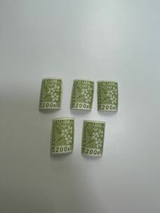 【TN0318】未使用 収入印紙 200円×5枚 1000円分 旧柄 のりあり