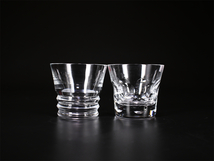 PA410 Baccarat 【バカラ】 クリスタルガラス ウイスキー グラス 2種 2客／共箱付 美品！ｈ_画像5
