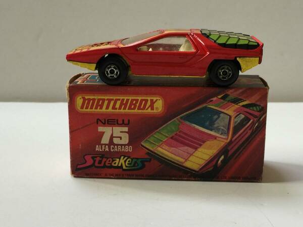 Matchbox　マッチボックス ミニカー　1970 ALFA CARABO　アルファ・カラーボ　スーパーファースト イギリス製　★箱付き★