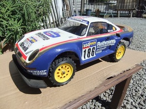 ポルシェ　ＴAMIYA 車体のみ中古（モーター、サーボ、受信機、バッテリー無し）ジャンク