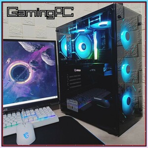 【ゲーミングPC】コンパクト ミドルタワー│デスクトップパソコン│光る LED RGB│RTX3060Ti│Ryzen7│自作PC